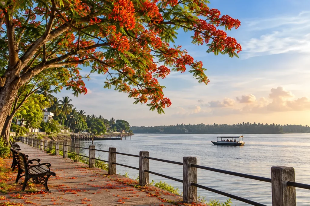 Pleasant seasonal weather for riverside sightseeing in Taki, West Bengal